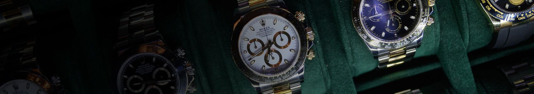 a close-up of a group of timepieces for buyers of rolex watches